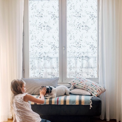 Flori subtile Folie decorativă geam vitraliu