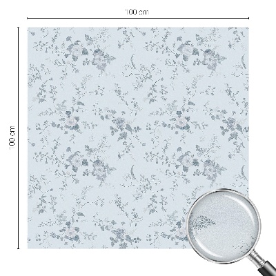 Flori subtile Folie decorativă geam vitraliu