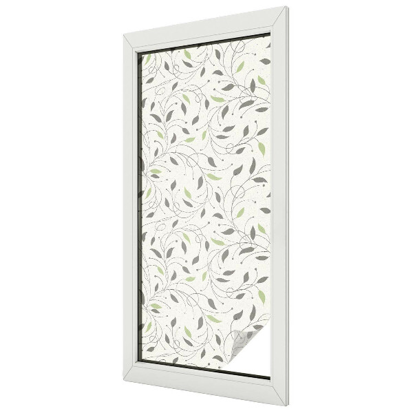 Frunze de lăstari Folie opacă geam cu model vitraliu