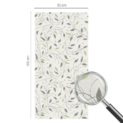 Frunze de lăstari Folie opacă geam cu model vitraliu