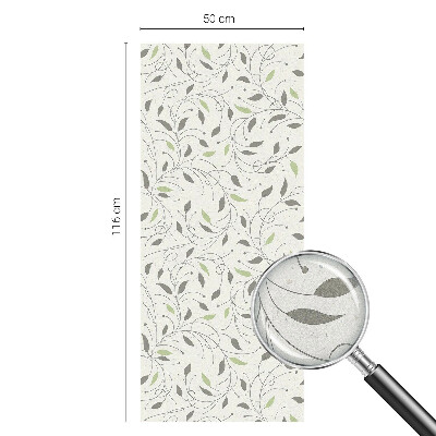 Frunze de lăstari Folie opacă geam cu model vitraliu