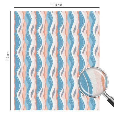 Ritm ondulat Folie opacă geam cu model vitraliu