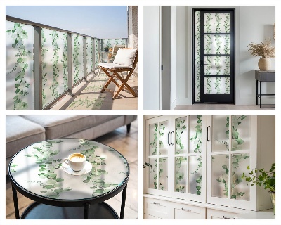 Ghirlande verzi Folie decorativă geam vitraliu