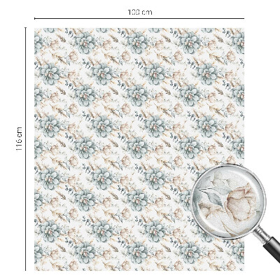 Eleganță florală Folie geam intimitate model vitraliu