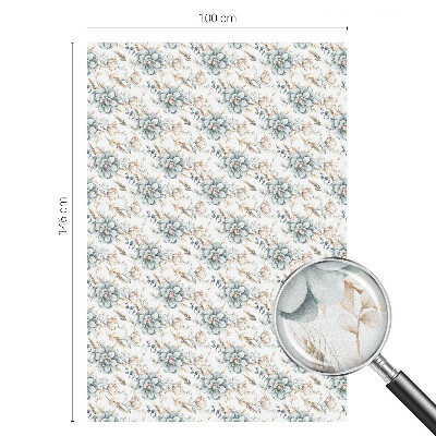 Eleganță florală Folie geam intimitate model vitraliu