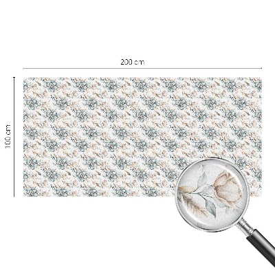 Eleganță florală Folie geam intimitate model vitraliu