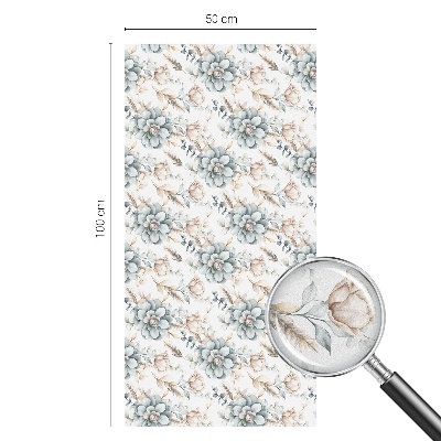 Eleganță florală Folie geam intimitate model vitraliu