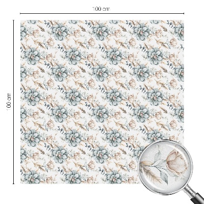 Eleganță florală Folie geam intimitate model vitraliu