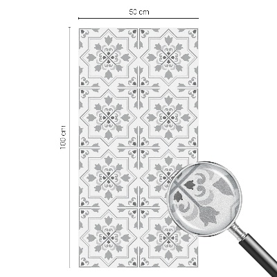 Ornamente simetrice Folie opacă geam cu model vitraliu