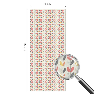 Frunze retro Folie opacă geam cu model vitraliu