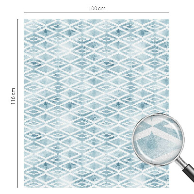 Romburi albastre Folie opacă geam cu model vitraliu