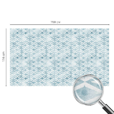 Romburi albastre Folie opacă geam cu model vitraliu