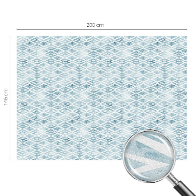 Romburi albastre Folie opacă geam cu model vitraliu