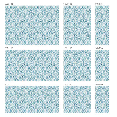 Romburi albastre Folie opacă geam cu model vitraliu