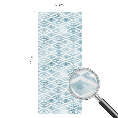 Romburi albastre Folie opacă geam cu model vitraliu