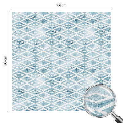 Romburi albastre Folie opacă geam cu model vitraliu