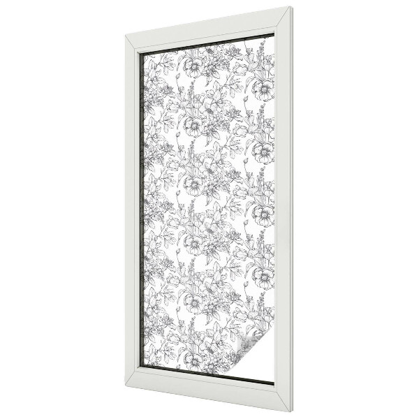 Eleganță florală Folie geam să nu se vadă din exterior