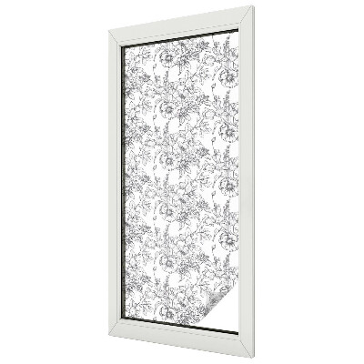 Eleganță florală Folie geam să nu se vadă din exterior
