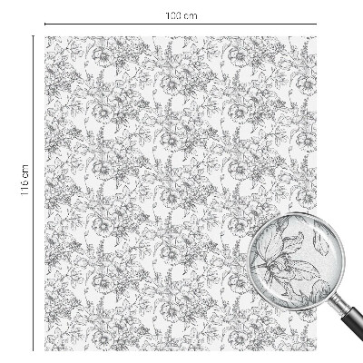 Eleganță florală Folie geam să nu se vadă din exterior