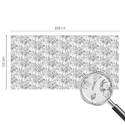 Eleganță florală Folie geam să nu se vadă din exterior