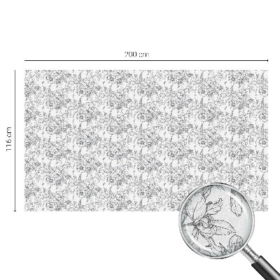 Eleganță florală Folie geam să nu se vadă din exterior