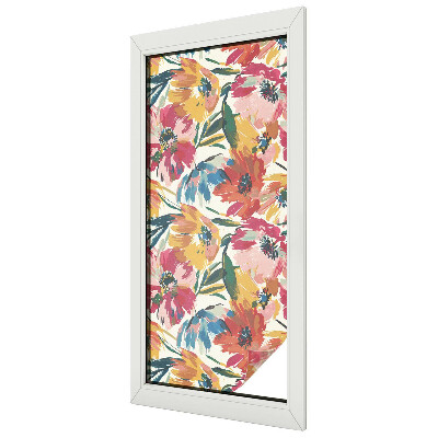 Explozie de flori Folie geam intimitate model vitraliu