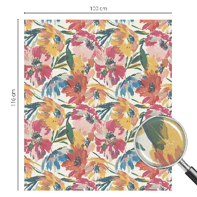 Explozie de flori Folie geam intimitate model vitraliu