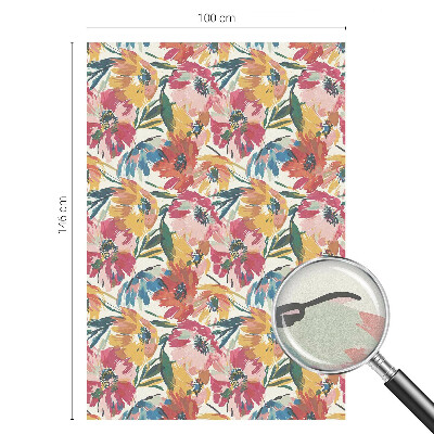 Explozie de flori Folie geam intimitate model vitraliu