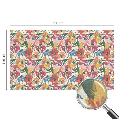 Explozie de flori Folie geam intimitate model vitraliu