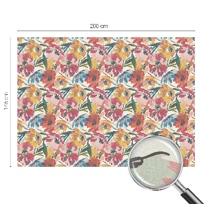 Explozie de flori Folie geam intimitate model vitraliu