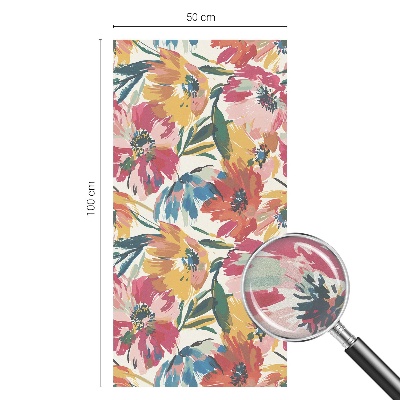 Explozie de flori Folie geam intimitate model vitraliu