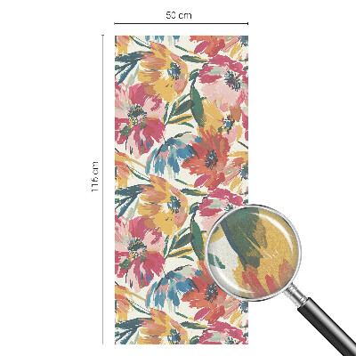 Explozie de flori Folie geam intimitate model vitraliu