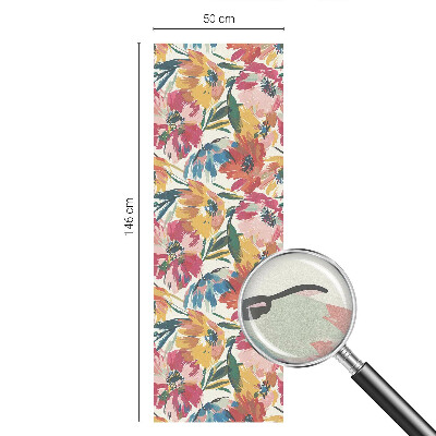 Explozie de flori Folie geam intimitate model vitraliu