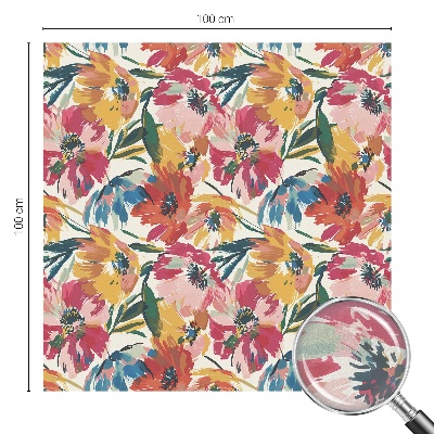 Explozie de flori Folie geam intimitate model vitraliu