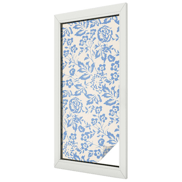 Flori frunze Folie geam intimitate model vitraliu