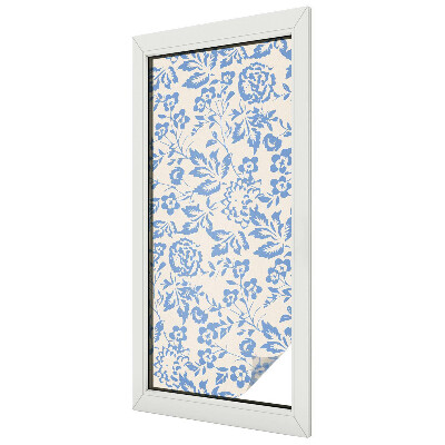 Flori frunze Folie geam intimitate model vitraliu