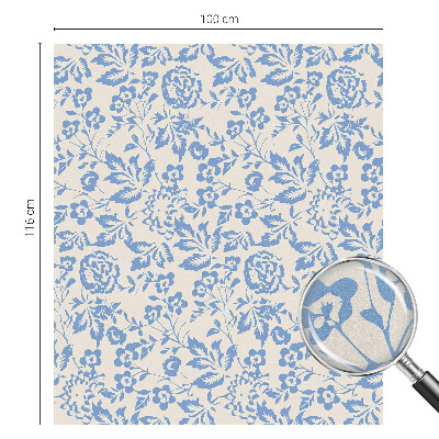 Flori frunze Folie geam intimitate model vitraliu