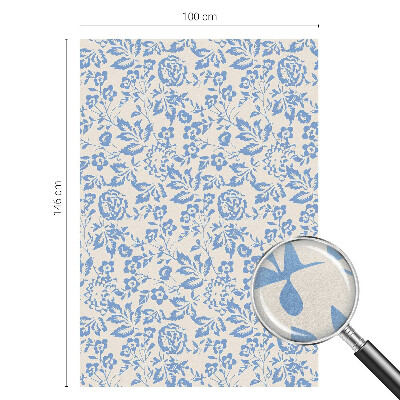 Flori frunze Folie geam intimitate model vitraliu