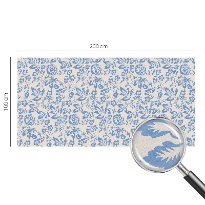 Flori frunze Folie geam intimitate model vitraliu