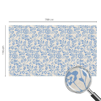 Flori frunze Folie geam intimitate model vitraliu