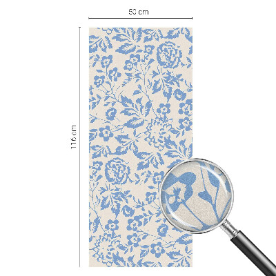 Flori frunze Folie geam intimitate model vitraliu