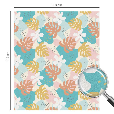 Natură exotică Folie opacă geam cu model vitraliu