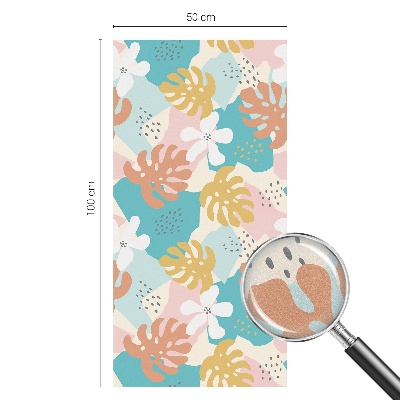 Natură exotică Folie opacă geam cu model vitraliu