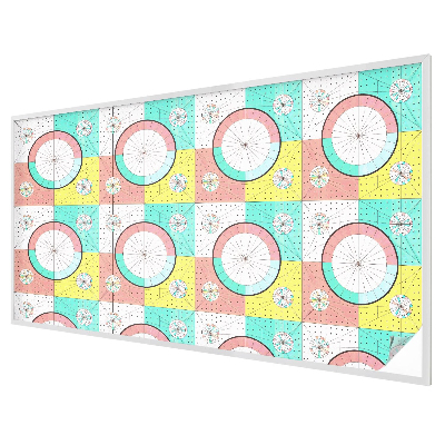 Cercuri geometrice Folie opacă geam cu model vitraliu