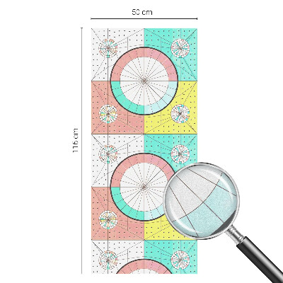 Cercuri geometrice Folie opacă geam cu model vitraliu