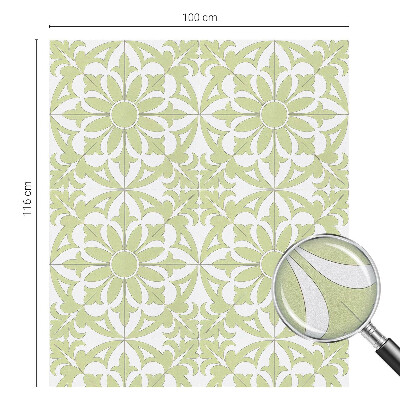 Ornament verde Folie geam intimitate model vitraliu