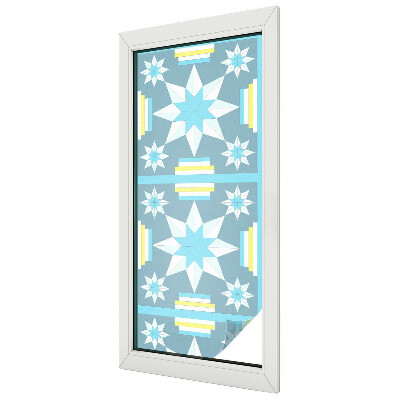 Model de stea Folie opacă geam cu model vitraliu