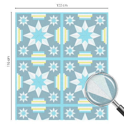 Model de stea Folie opacă geam cu model vitraliu