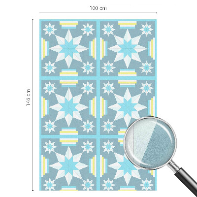 Model de stea Folie opacă geam cu model vitraliu