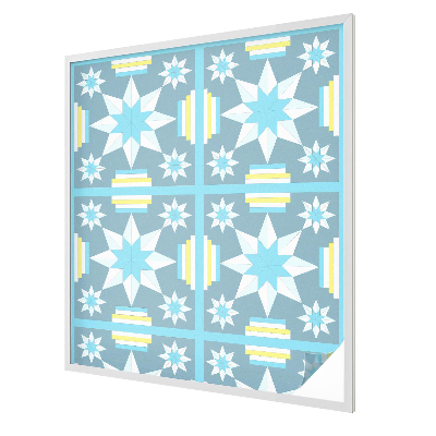 Model de stea Folie opacă geam cu model vitraliu